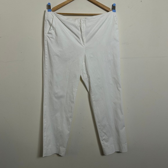 Armani Collezioni Pants - Armani Collezioni Trousers Womens 16 White Excellent Cotton Blend VMP42T VM028